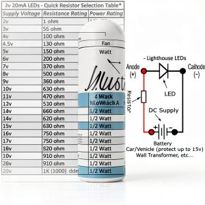 Lighthouse LEDs 5mm Orange Flicker LED Super Bright DIP-0