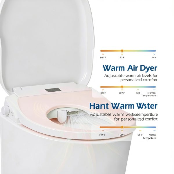 Kaper Smart Bidet Seat Heated Modern White Plastic-1
