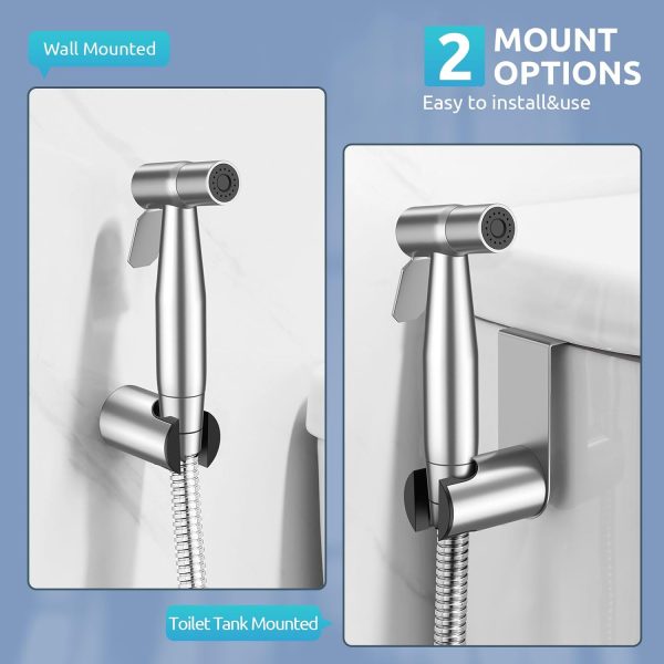 Bidet Sprayer BRITULIF Hands-Free Stainless Steel Bathroom-5