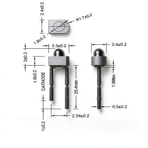 Lighthouse LEDs 1.8mm Round Top Warm White LED Ultra Bright-0