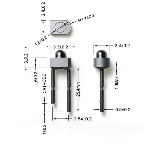 Lighthouse LEDs 1.8mm Round Top Warm White LED Ultra Bright-0