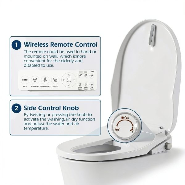 Kaper Smart Bidet Seat Heated Modern White Plastic-3