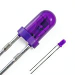 Lighthouse LEDs 3mm UV Purple LED Diffused Round Top-0