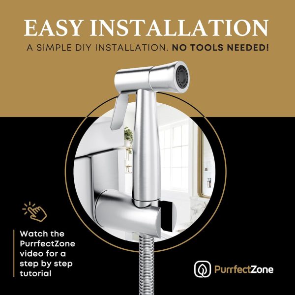 Purrfectzone Bidet Toilet Sprayer Stainless Steel Easy-2
