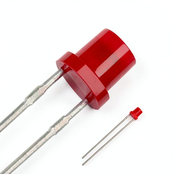 Lighthouse LEDs 3mm Diffused Flat Top Red LED Wide Angle-0