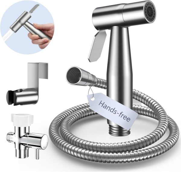 Bidet Sprayer BRITULIF Hands-Free Stainless Steel Bathroom-0