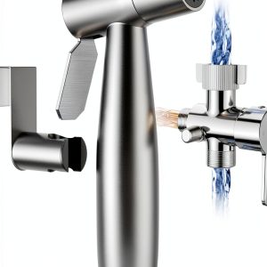 BRITULIF Bidet Faucet Brushed Nickel Hot Cold Water Sprayer-0