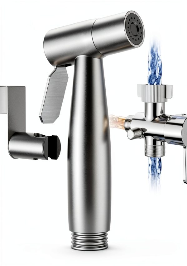 BRITULIF Bidet Faucet Brushed Nickel Hot Cold Water Sprayer-0