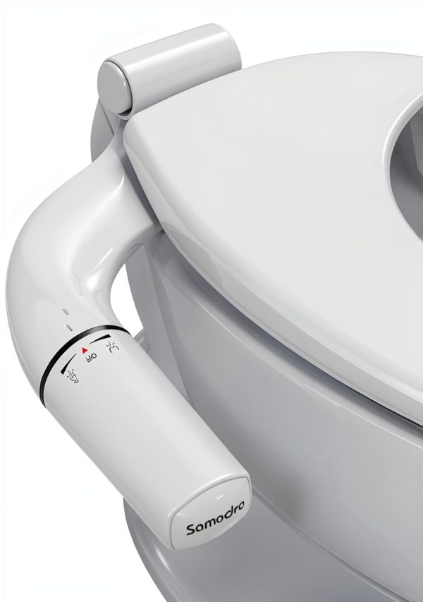 SAMODRA Ultra-Slim Bidet Attachment Dual Nozzle ABS Black-0