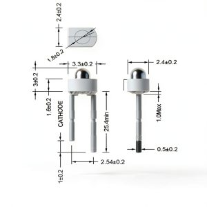 Lighthouse LEDs 1.8mm Round Top Red LED Ultra Bright-0