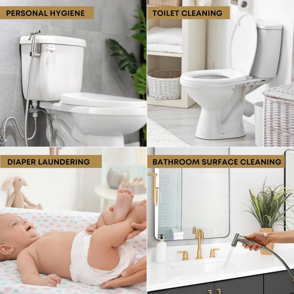 Purrfectzone Bidet Toilet Sprayer Stainless Steel Easy-5