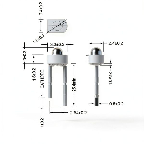 Lighthouse LEDs 1.8mm Round Top Warm White LED Ultra Bright-0