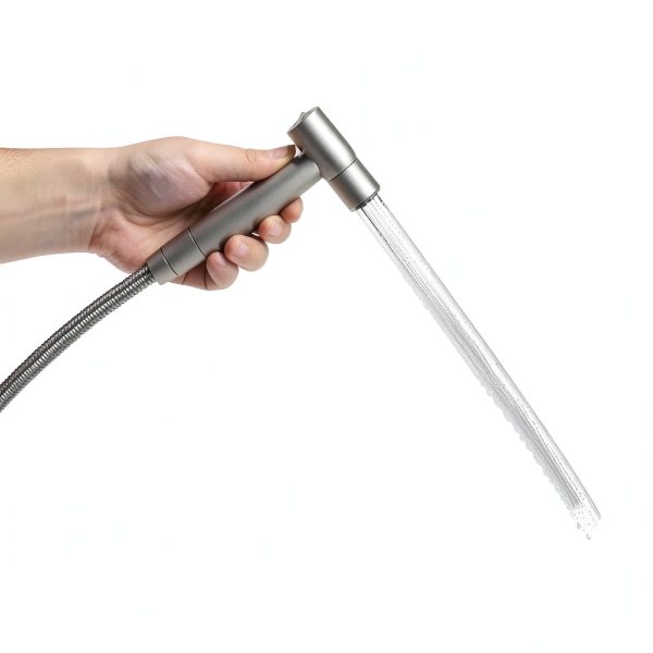 BRITULIF Bidet Faucet Brushed Nickel Hot Cold Water Sprayer-4