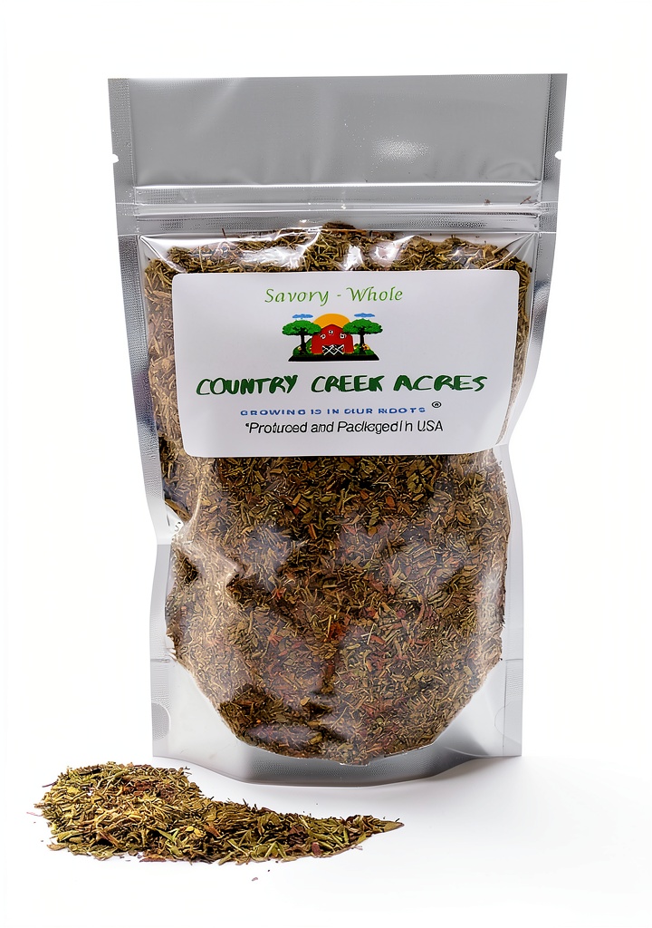 Country Creek Acres Savory Snack 4oz Gourmet Food displayed on a kitchen counter, highlighting its compact packaging and crisp texture