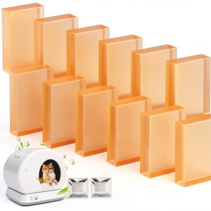 12 Pack Litter Box Deodorizer Compatible with MeoWant MW-SC01 / MW-SC02 / LB02 Self-Cleaning Cat Litter Boxes, 360° Odor Lock Cat Toilet Odor Eliminator Gel-0