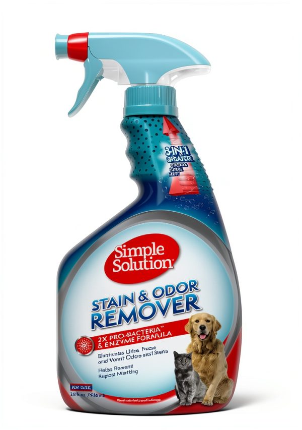 Simple Solution Stain & Odor Eliminator for Pets, Carpet Deodorizer, Enzyme Pet Odor Eliminator for Home, Stain Remover for Cat & Dog Pee, Urine Destroyer, Carpet Cleaner Spray, 32 oz-7