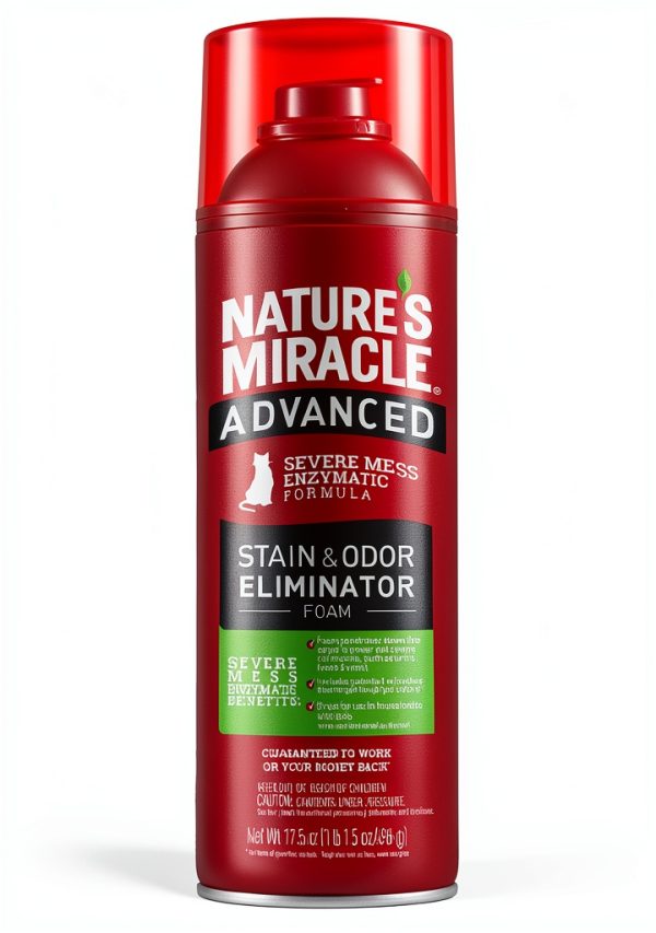 Natures Miracle Advanced Stain and Odor Eliminator Foam Cat 17.5 oz-0