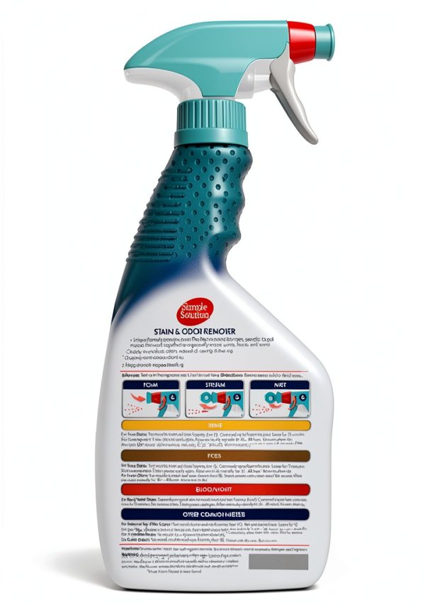 Simple Solution Stain & Odor Eliminator for Pets, Carpet Deodorizer, Enzyme Pet Odor Eliminator for Home, Stain Remover for Cat & Dog Pee, Urine Destroyer, Carpet Cleaner Spray, 32 oz-1