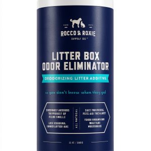 Rocco & Roxie Litter Box Odor Eliminator, Best Natural Urine Deodorizer, Cat Box Deodorizer, Smell Control, Odor Absorber, Safe for Kitty, 12 oz-0