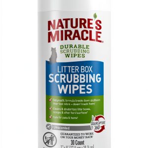 Nature’s Miracle Litter Box Scrubbing Wipes Unscented 30 Count-0