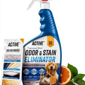 Pet Odor and Stain Eliminator ACTIVE 32oz Enzyme Cleaner Natural-0
